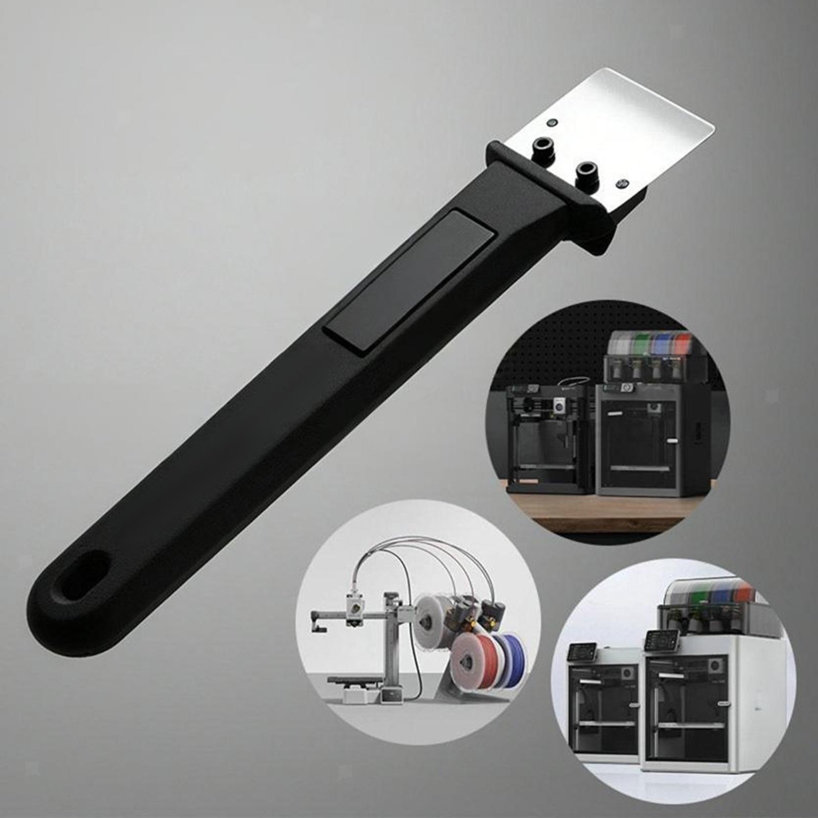3D Printer Scraper Tool Sturdy Black Easy Installation Accessory Compatible 3D
