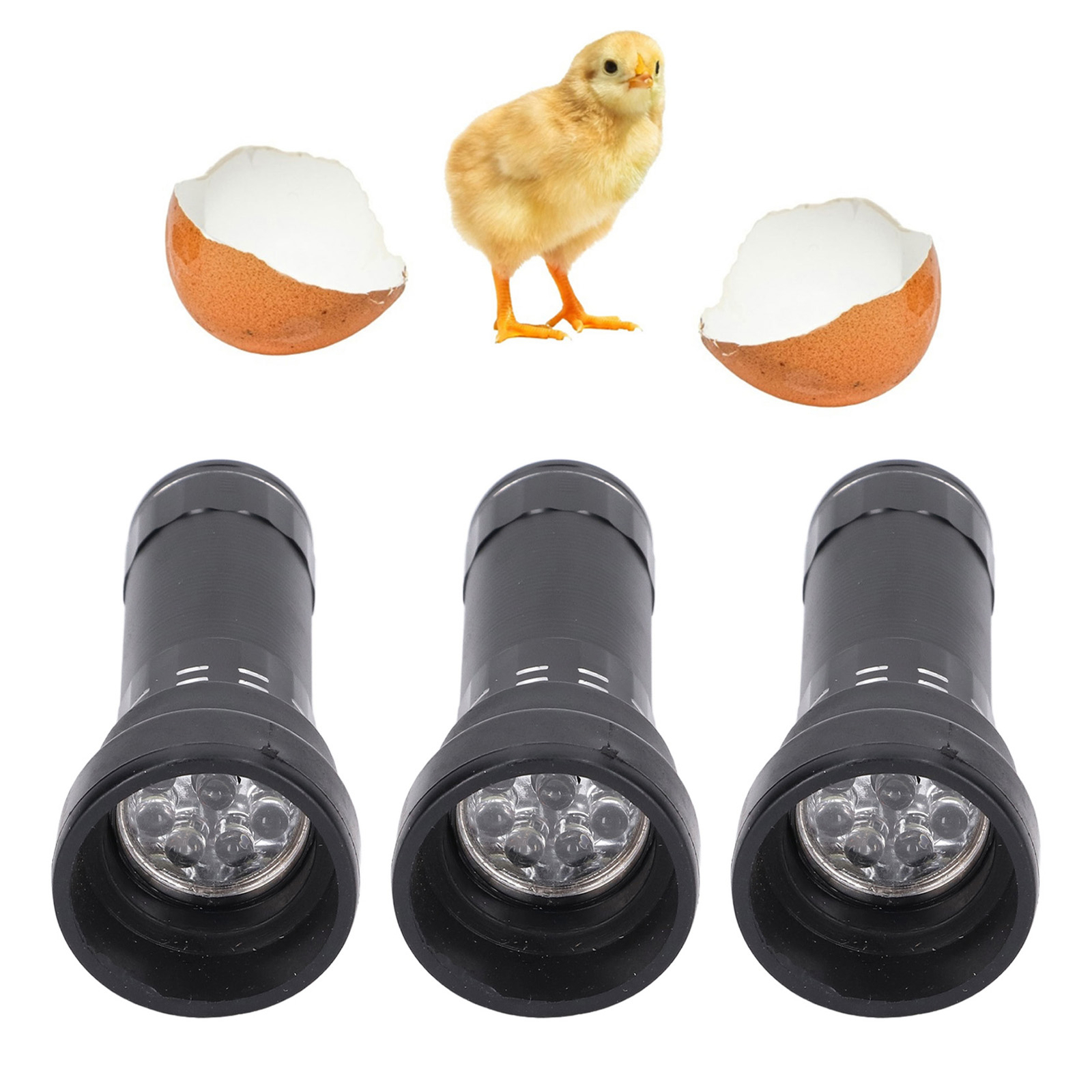 HD 3Pcs LED Egg Candler Tester Incubator Lamp Light Dark Candling AC