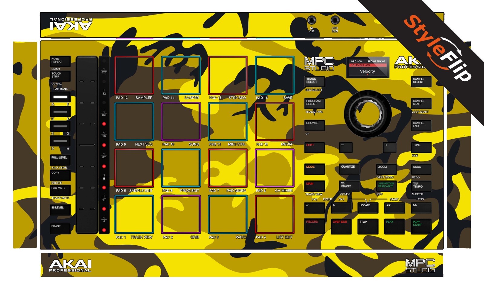 Akai MPC Studio 2 | Yellow Camo | Protective Decal | StyleFlip Skins