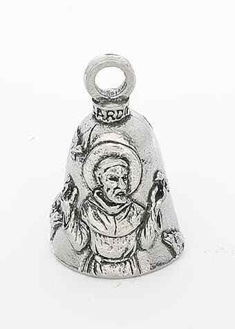Saint Francis GUARDIAN BELL w/ 2 Legend Cards Good Luck & Motorcycle
