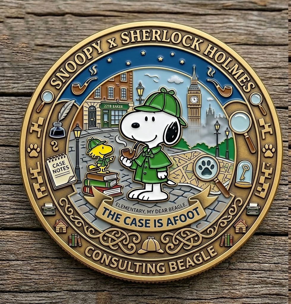 Hot Snoopy x Sherlock Holmes  coin Gift For Fans  SK600