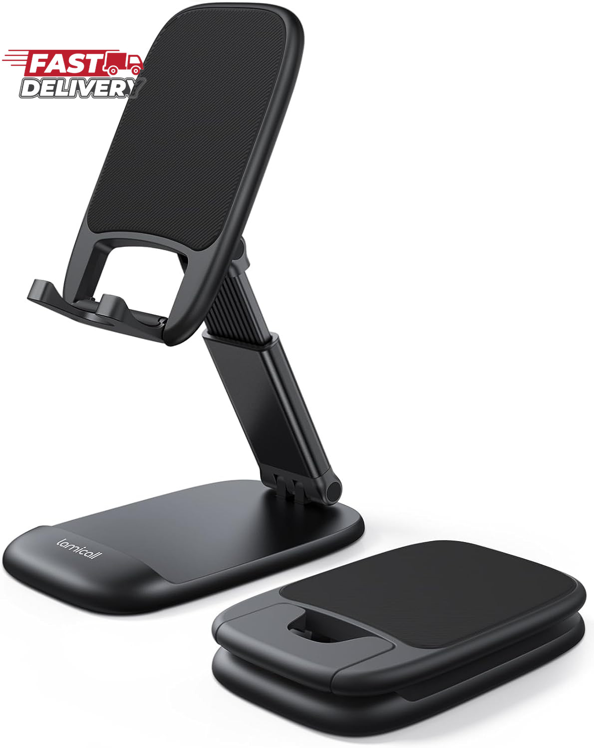 Lamicall Cell Phone Stand for Desk - [Height Adjustable] Foldable Mobile Phone H
