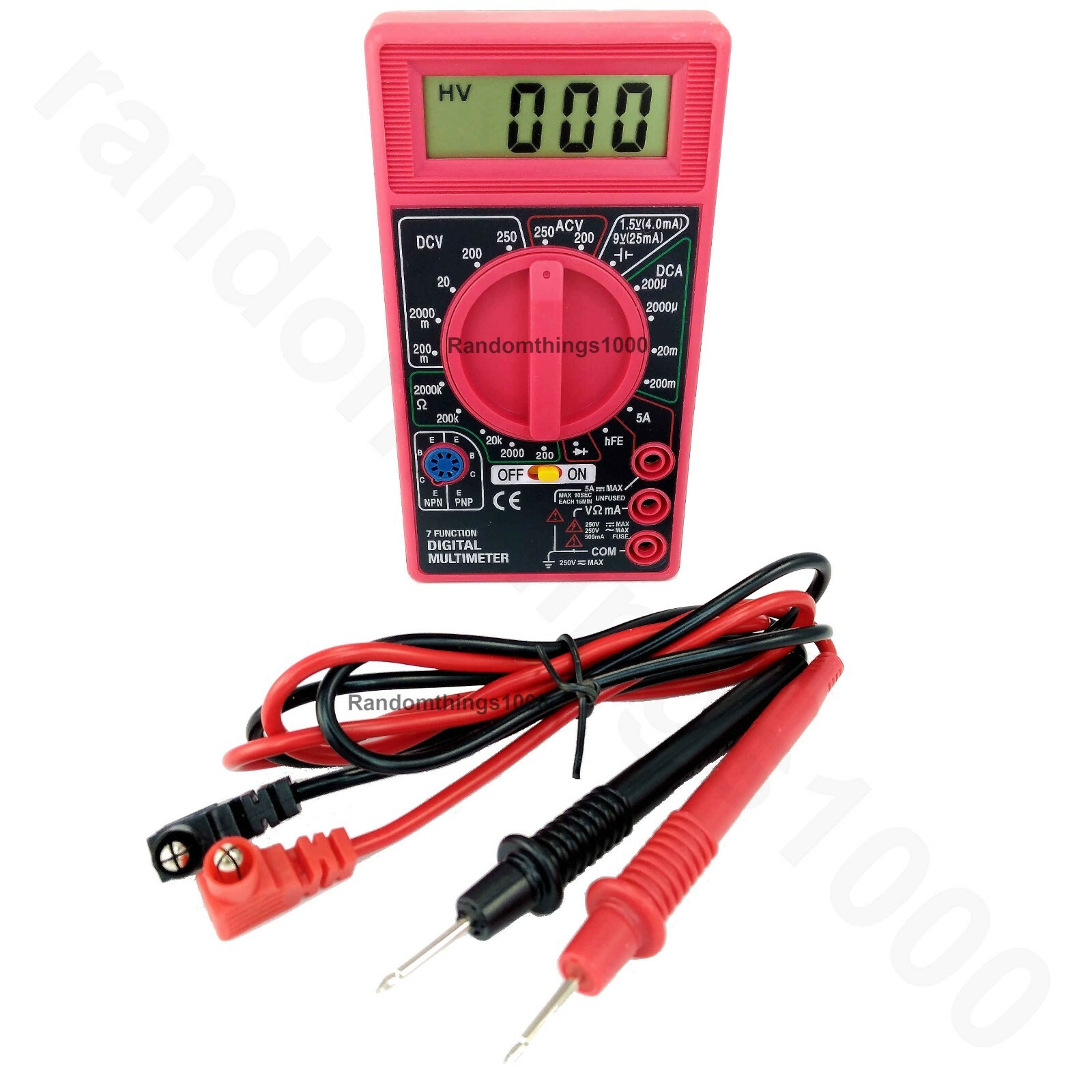 7 function digital multimeter battery tester meter voltmeter voltage tester omh