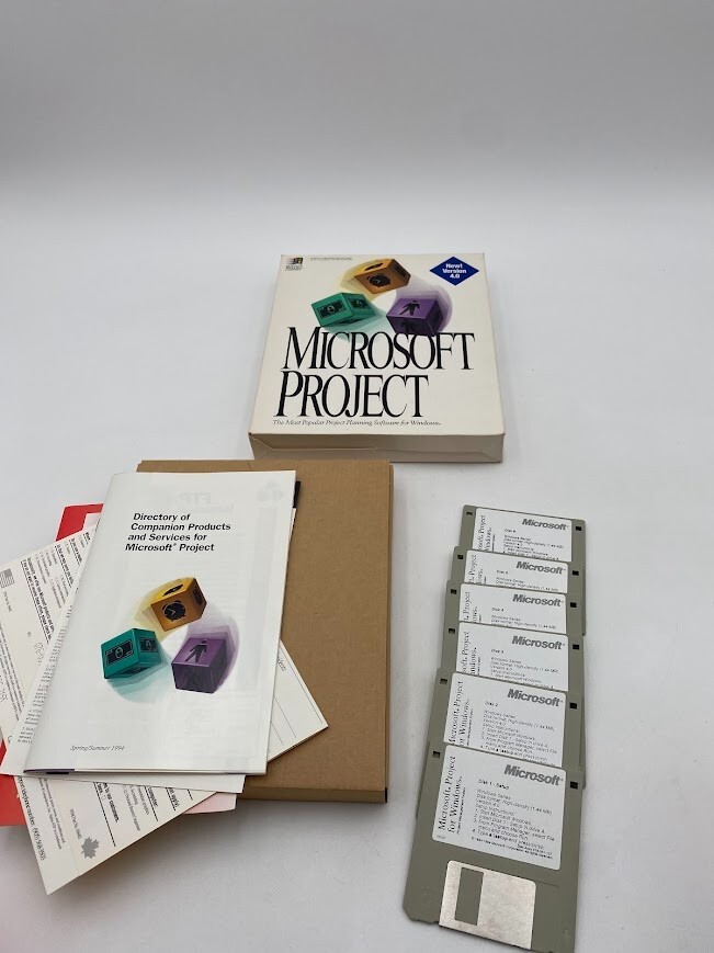 Microsoft Project New Version 4.0 6 Disc Set