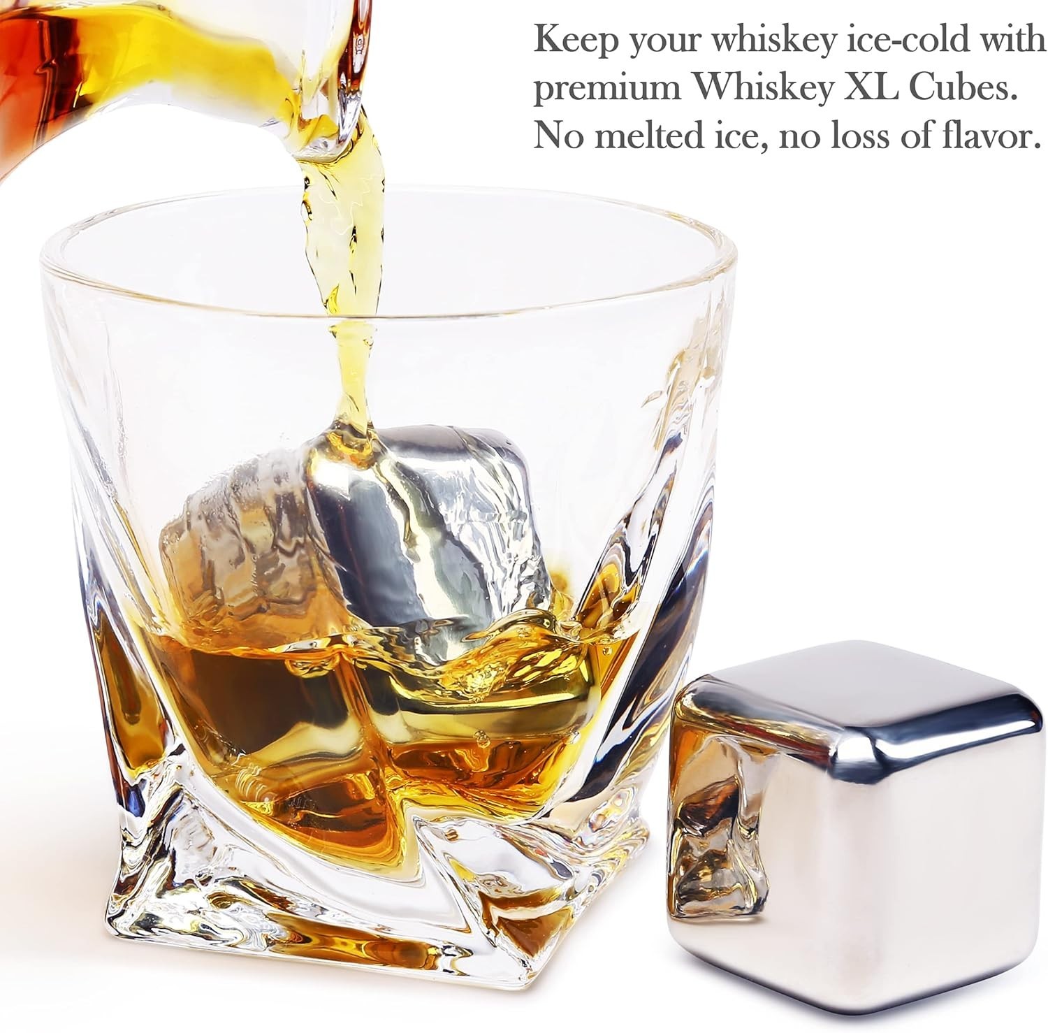 Whiskey Ice Cubes & Special Tongs