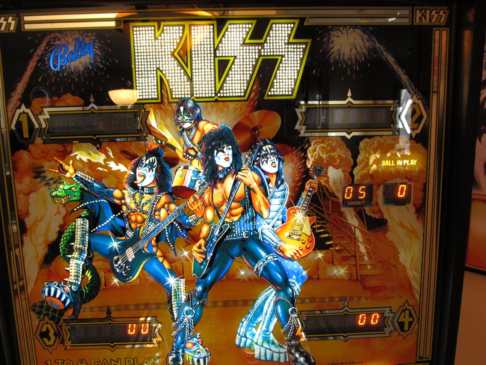 Bally 1978 "KISS" Original Classic Pinball Machine