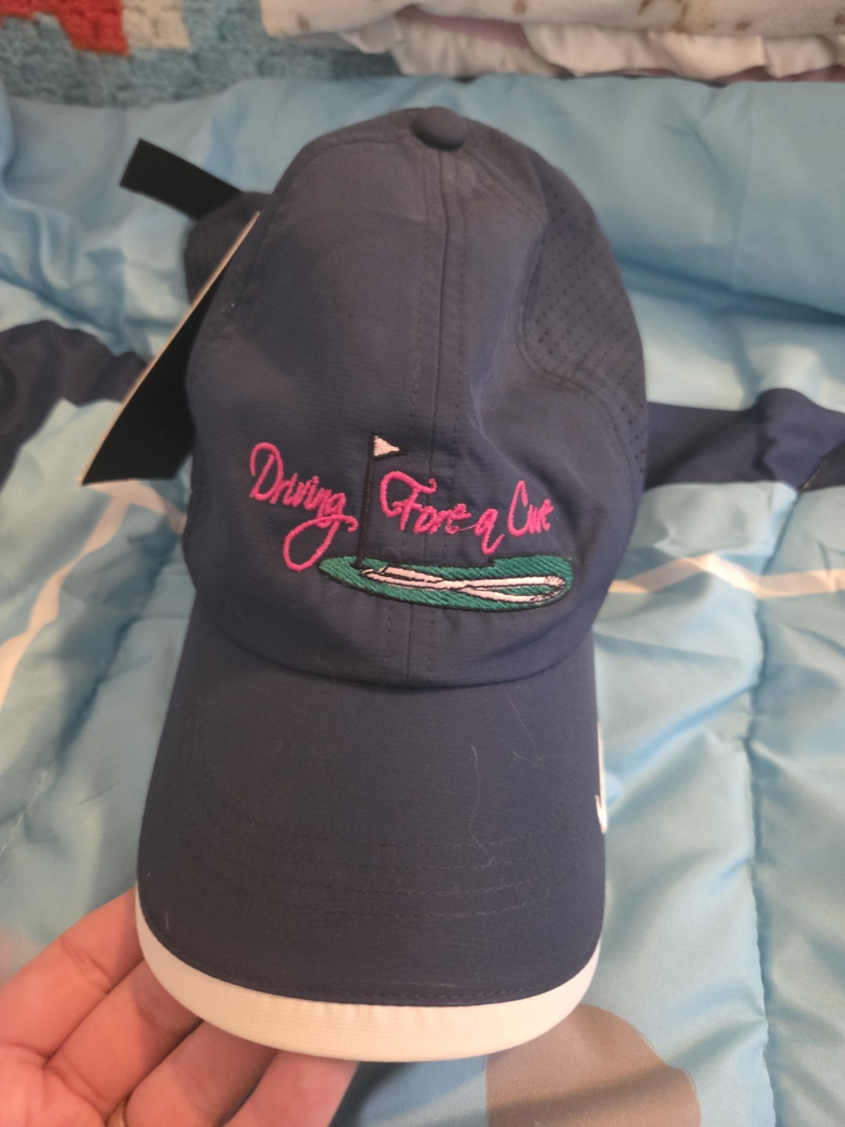 NWT Nike Heritage 86 Dri Fit Blue Golf Hat Breast Cancer Awareness Driving For A