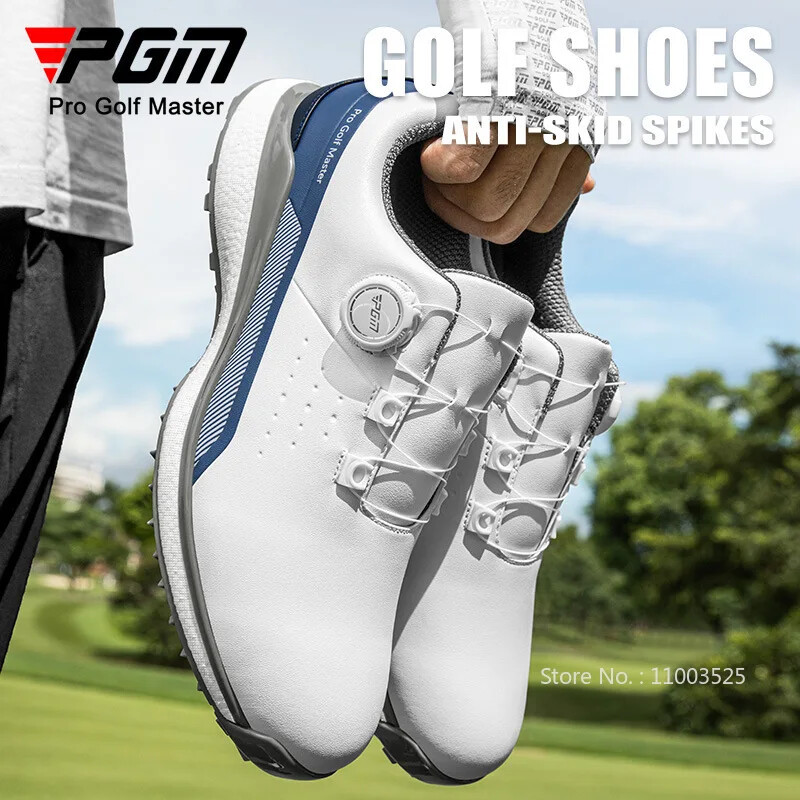 Men's Professional Golf Shoes Waterproof Anti-slip Knob Buckle Lightweight