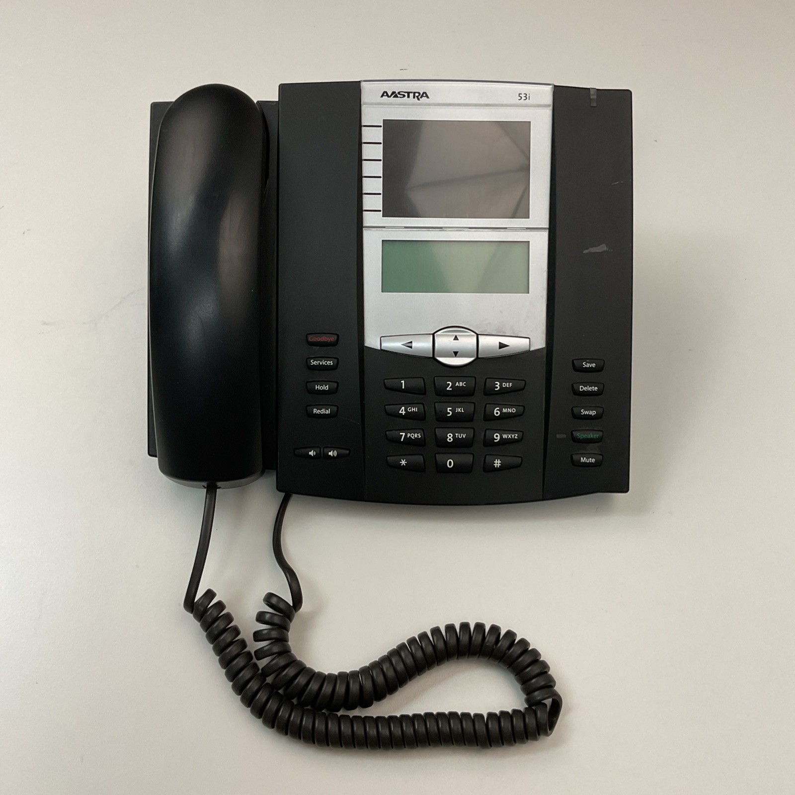 Aastra 53i Single Line VoIP Business Phone Black (withOUT Wall Plug Cord)