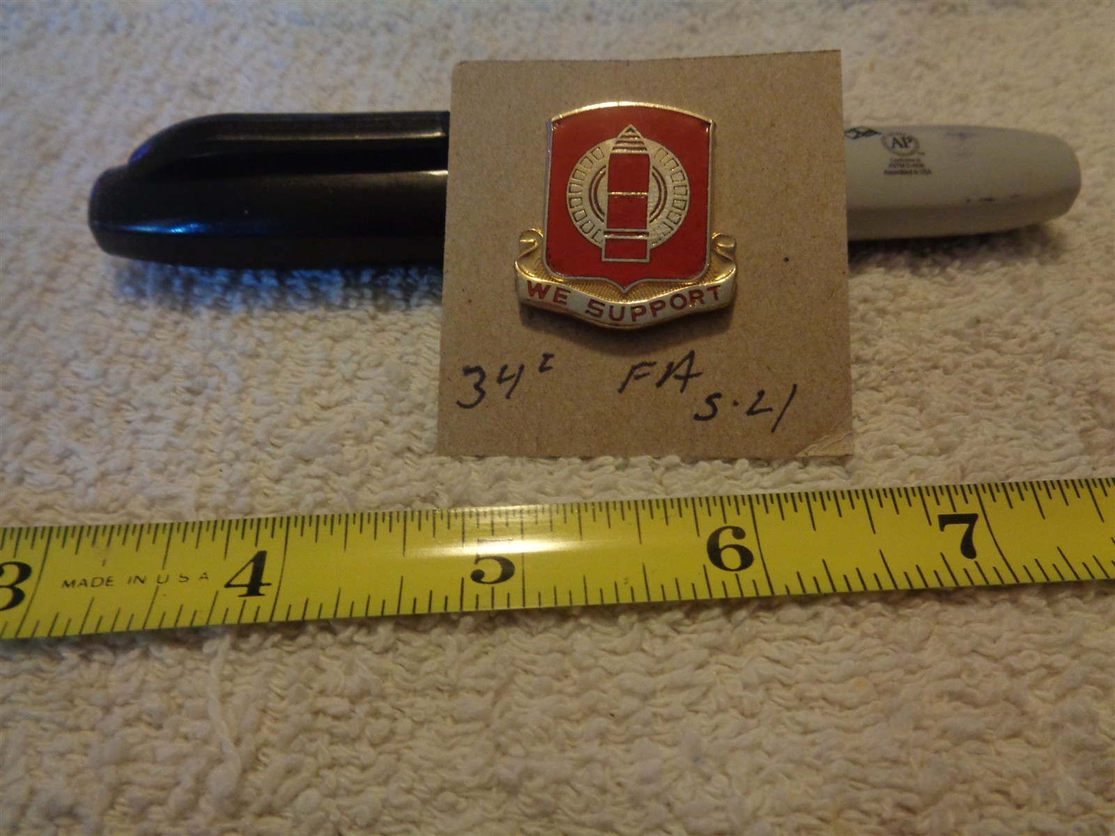 34th Field Artillery S21 Unit Crest, DI, DUI (DRAW#92)