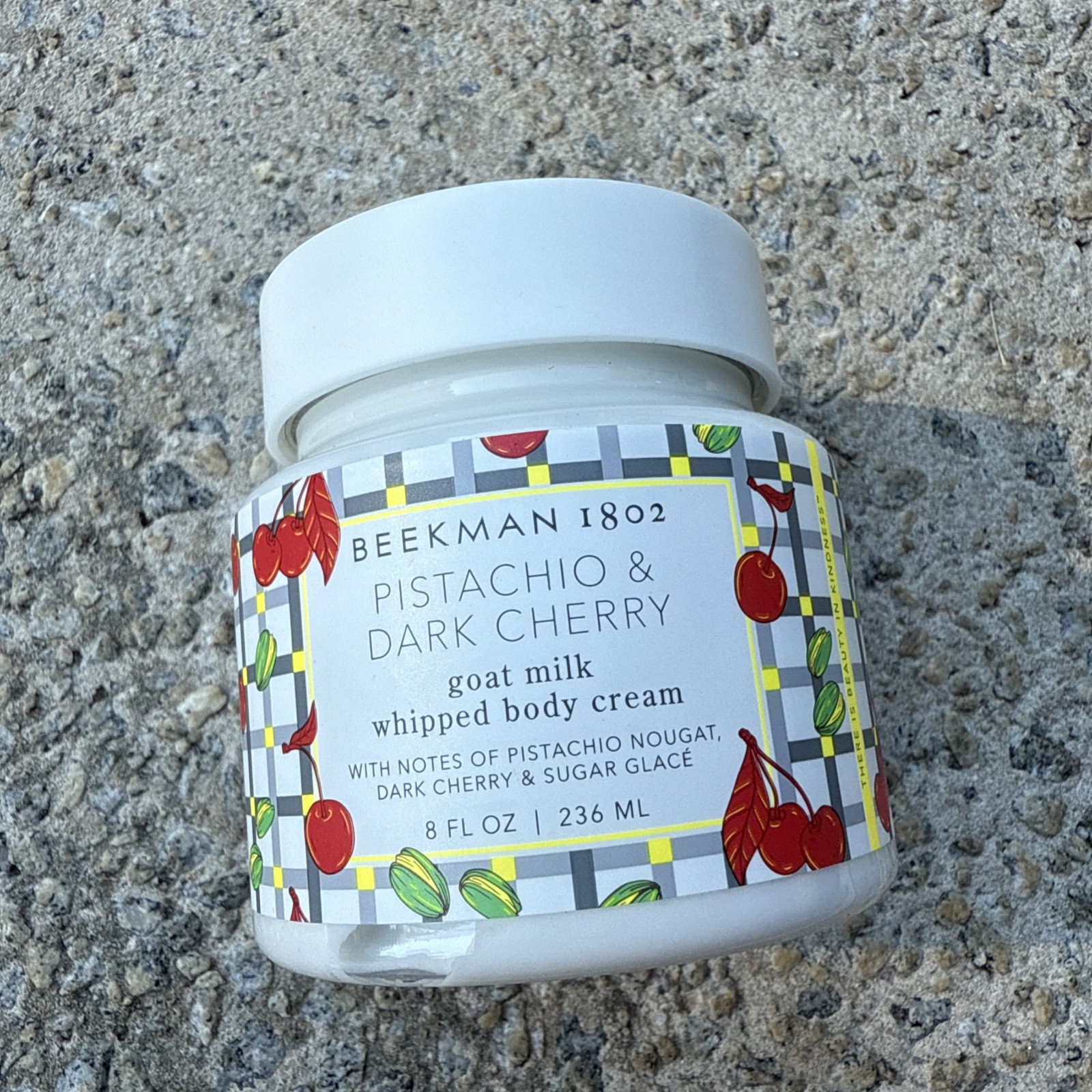 BEEKMAN 1802 PISTACHIO & DARK CHERRY GOAT MILK WHIPPED BODY CREAM 8 fl. oz.  NEW