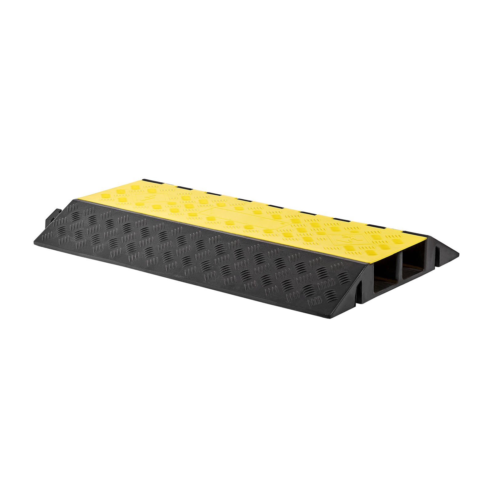 Uimoso Rubber Cable Ramp with 2 Channels, 22000 lbs Axle Load Capacity