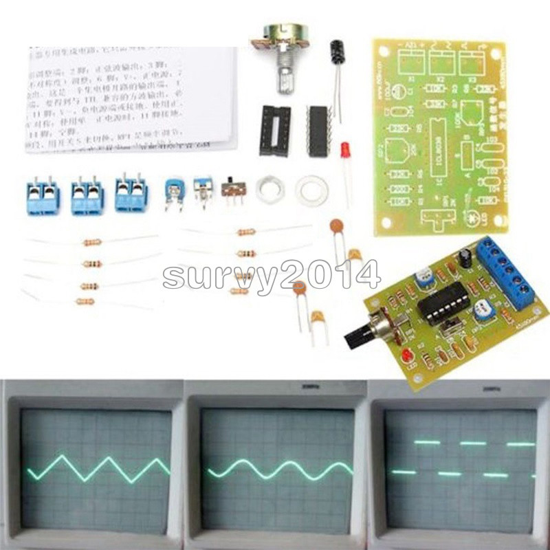 ICL8038 Function Signal Generator Module Sine Square Triangle Wave Output Kits S