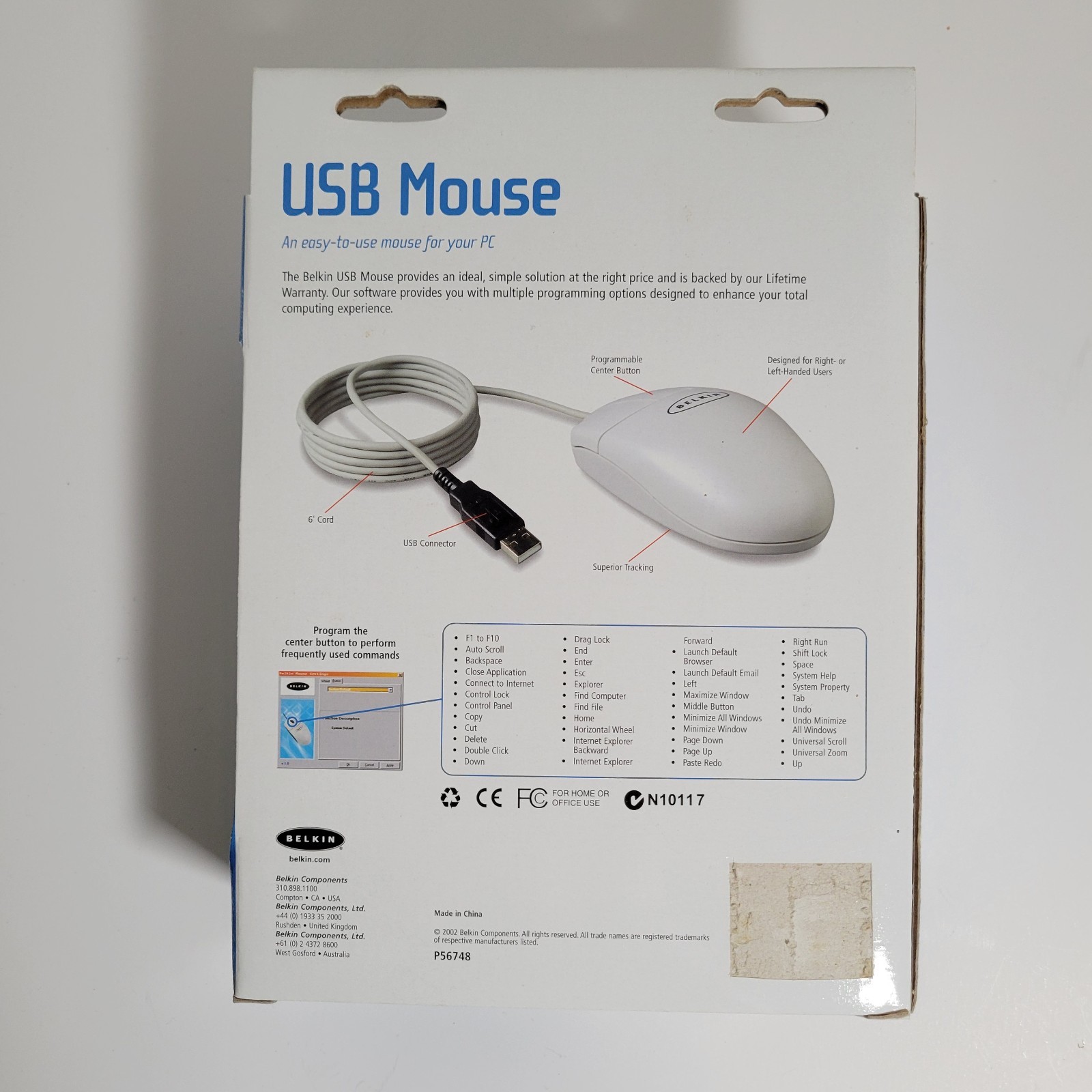 Belkin USB Mouse New in Box