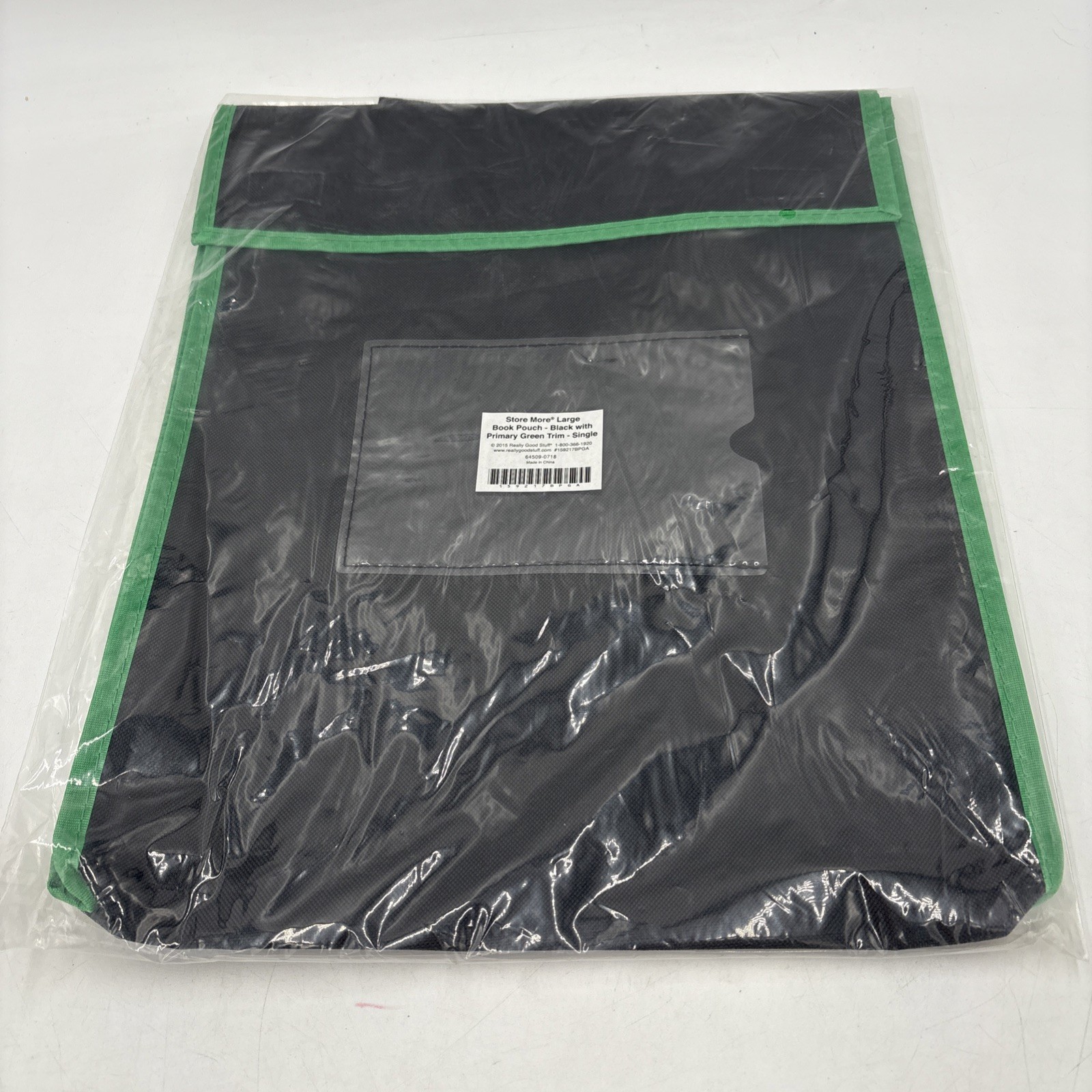 Really Good Stuff 12.5" x 1" x 15" Store More Large Book Pouch 2015 Green NEW