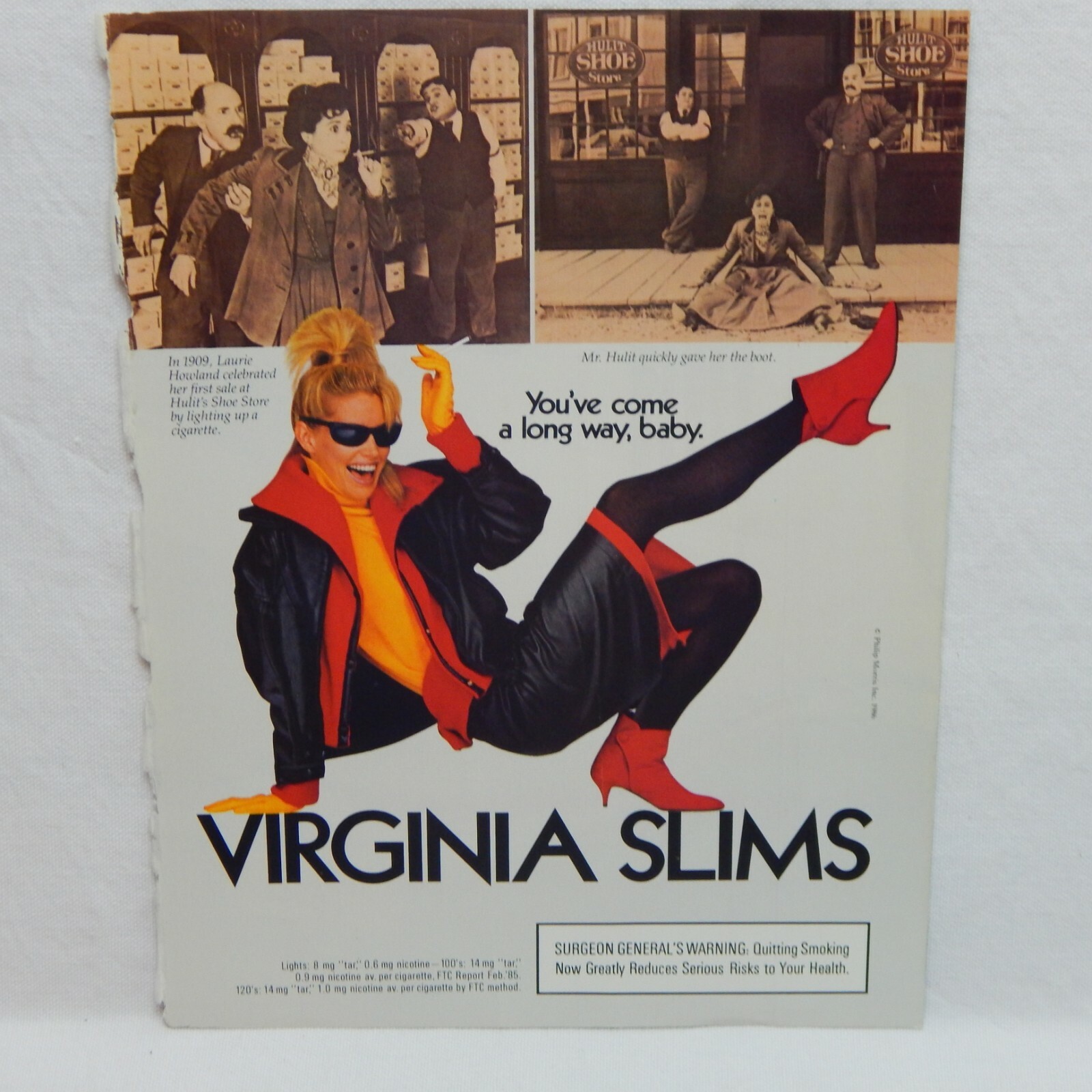 1986 VIRGINIA SLIMS CIGARETTE PHILIP MORRIS & INC. ADVERTISEMENT