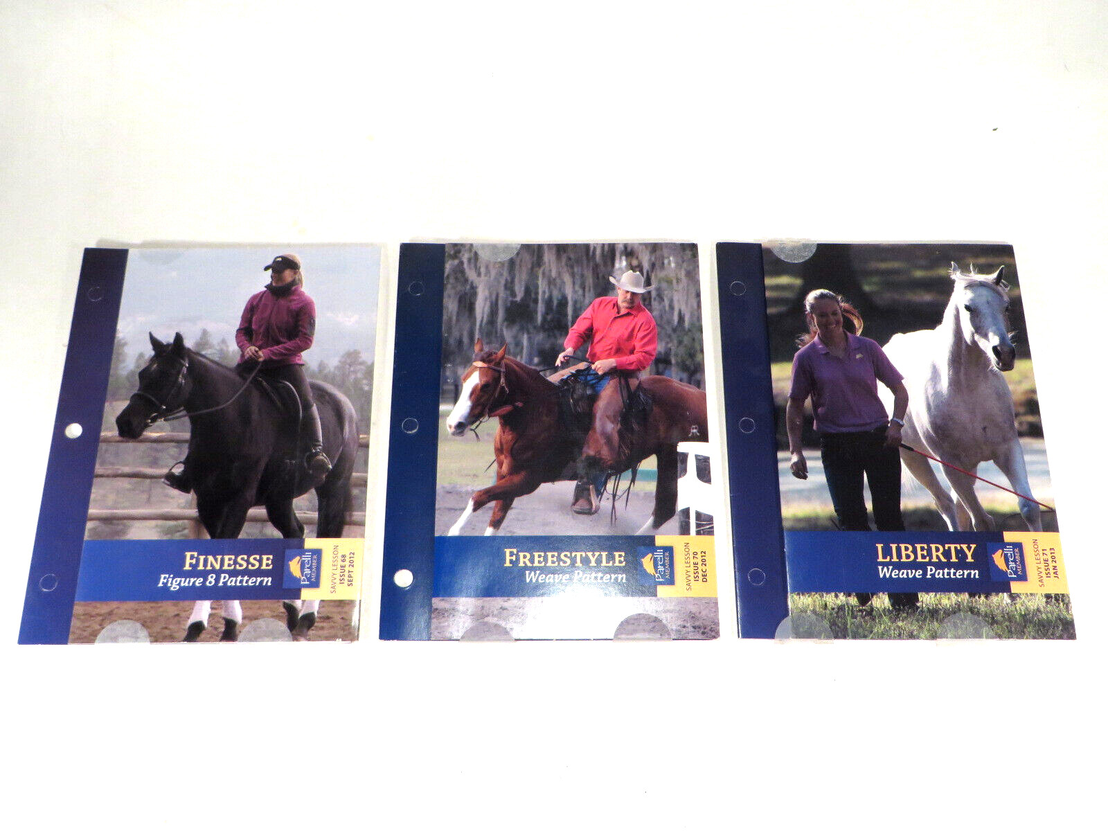 Parelli Equestrian DVDs 3 Riding Lessons Finesse 68, Freestyle 70, Liberty 71