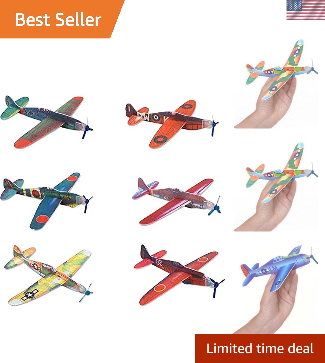 Miniature 8-Inch Flying Glider Planes - Set of 12 for Creative Adventures