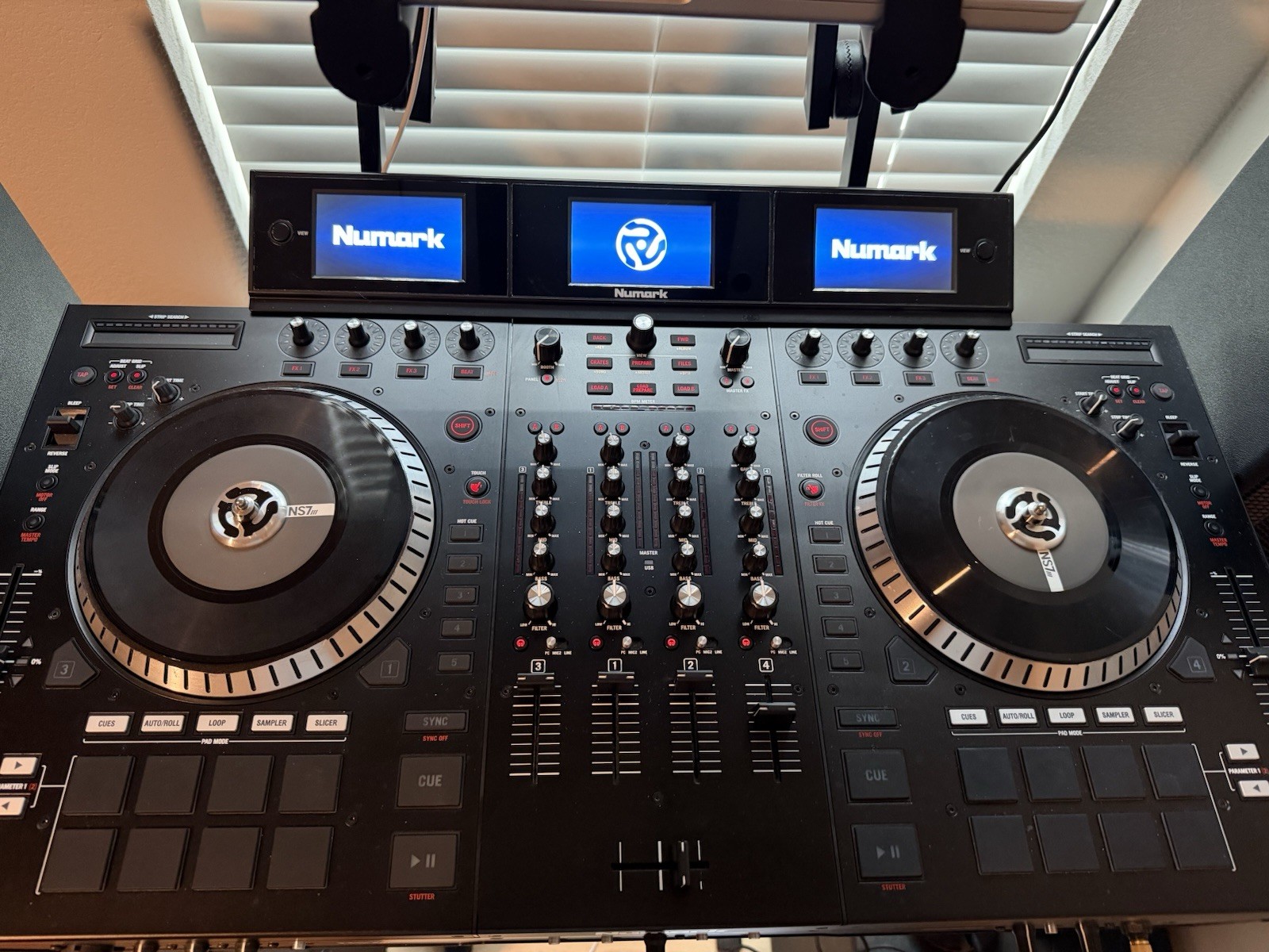 Numark NS7III Serato 4-Channel Motorized DJ Controller and Mixer with Display