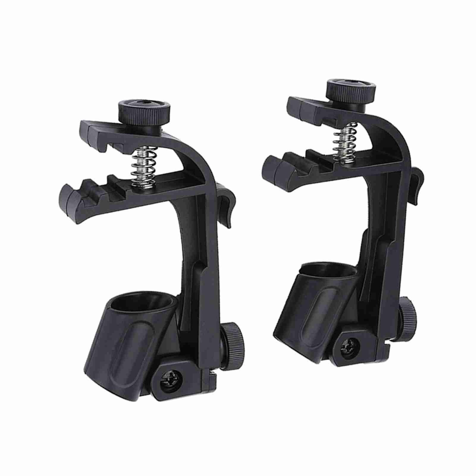 2 Pcs Adjustable Drum Mount Microphone Clip For Hands-Free Recording Or