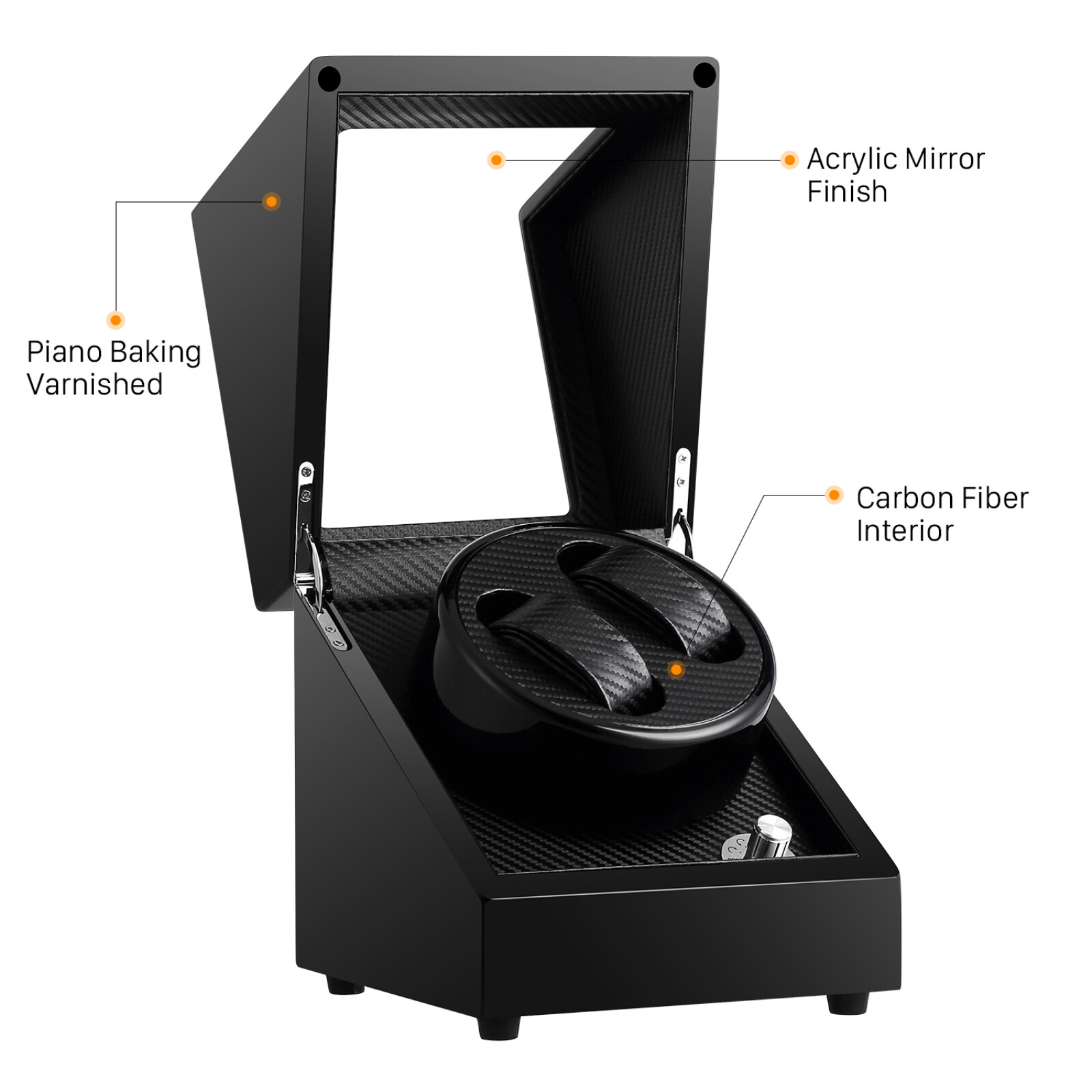 UTEN Automatic Rotation Watch Winder Storage Display Case w/ Speed Regulation