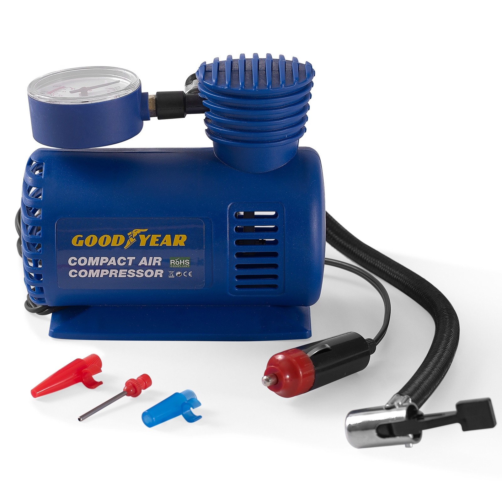 Goodyear Car Tyre Air Compressor Pump Bike Cycle Compact 3m Cord 12V Inflator
