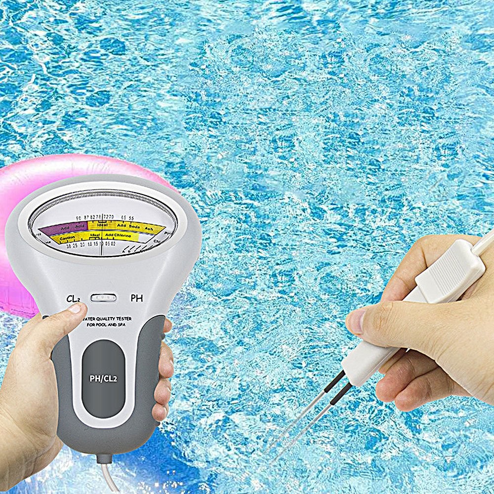 Swimming Pool Kit Meter Chlorine Digital PH Water Quality Tester Level MonitorCW