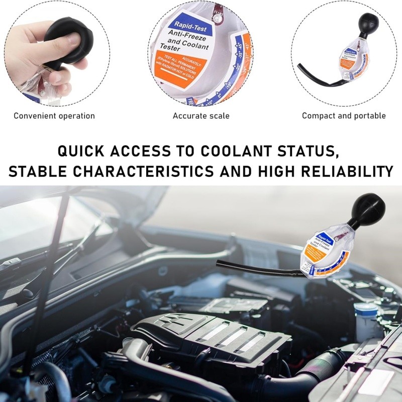 Coolant Tester,Professional Automotive Tool Dial Type Battery Liquid Densitomete
