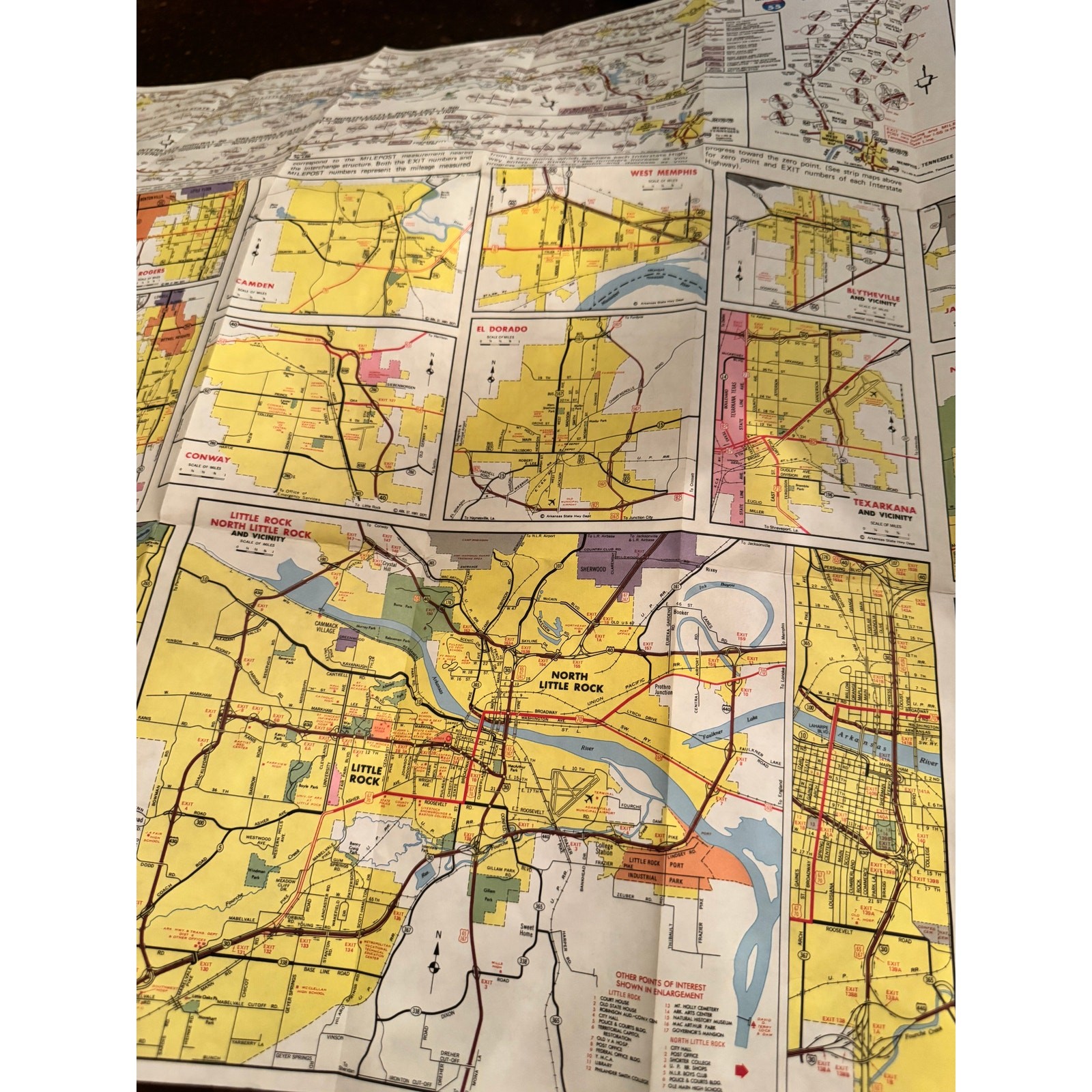Arkansas State Highway Map Vintage 1990 map