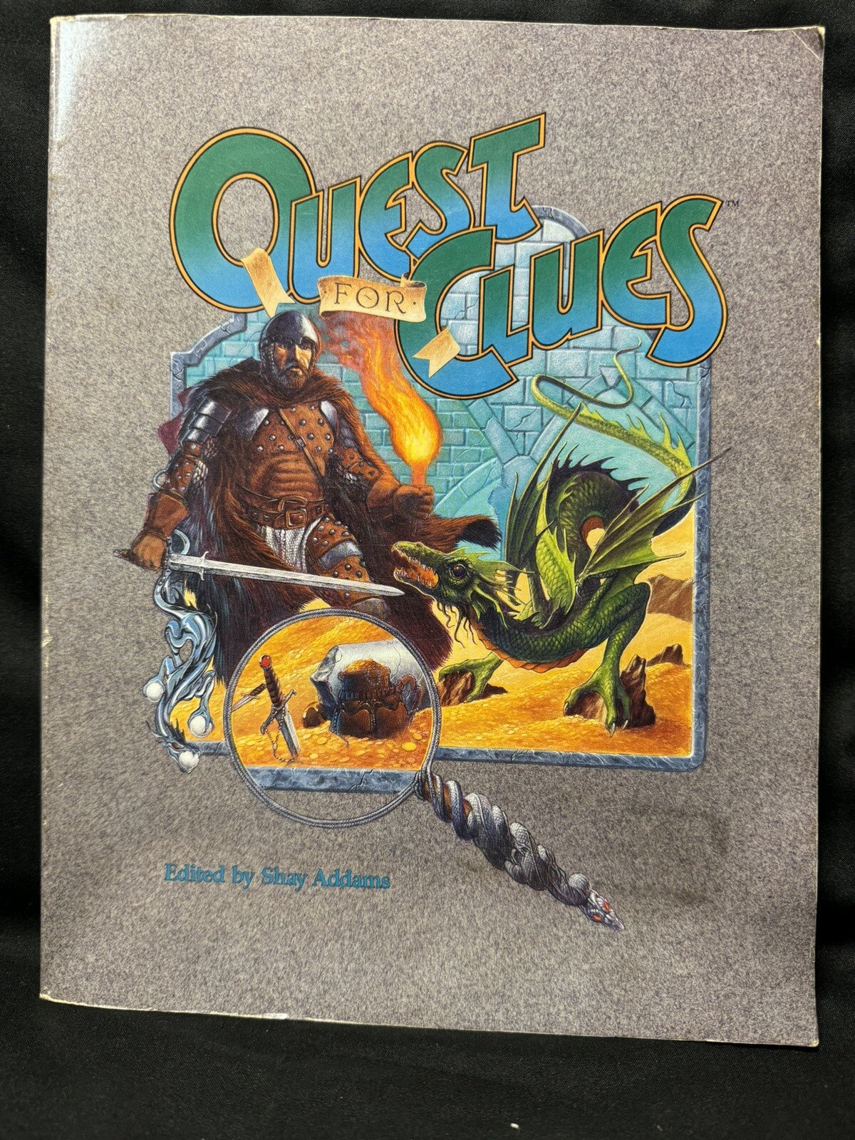 Quest for Clues Book, 1988, Shay Addams; Game Walkthrough Excellent Condition