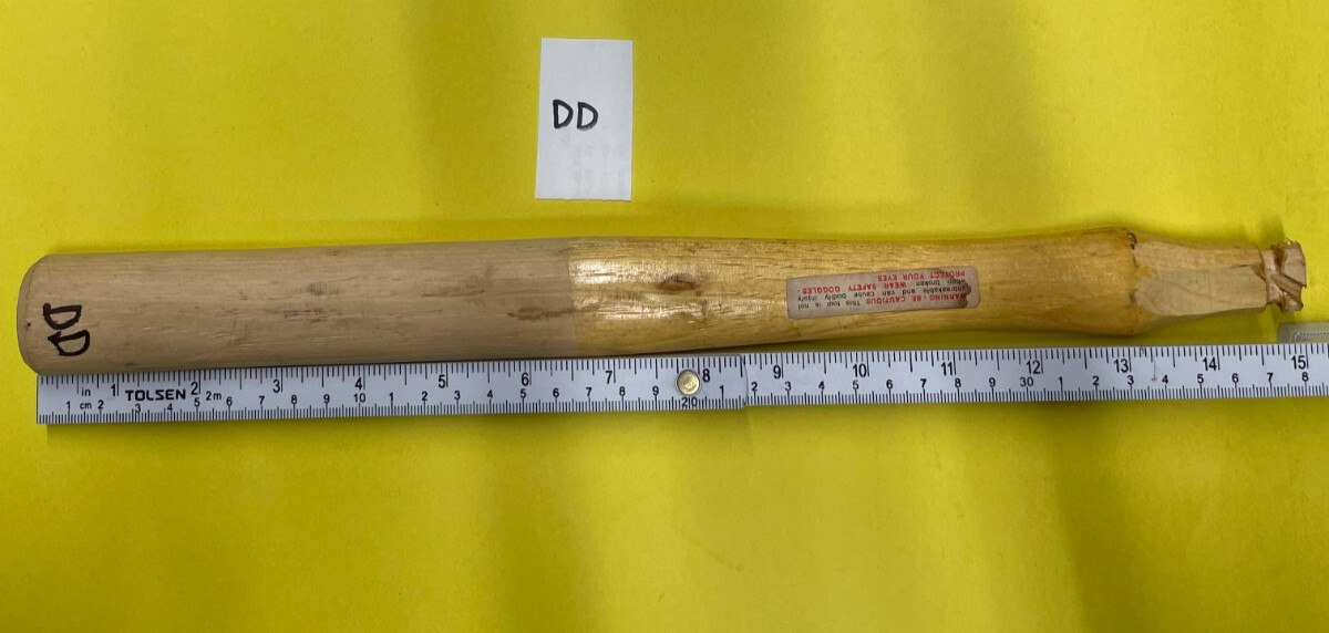 Hickory Hammer Handle 15-1/8"  OVAL EYE 3/4" x 7/16" Includes Metal Wedge
