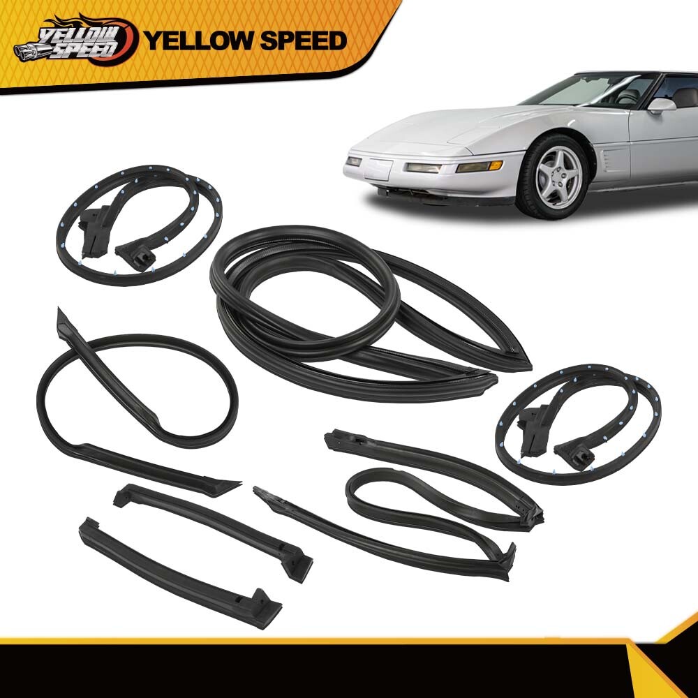 New Weather Strip Seal Full Weatherstrip Kit Fit For 84-89 Corvette C4 Coupe