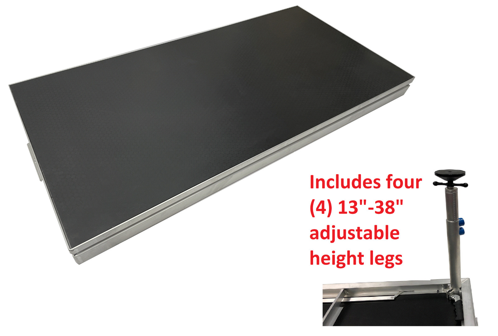 Cedarslink Professional Portable  2FTX4FT Riser Stage Kit System 23"-38" Height