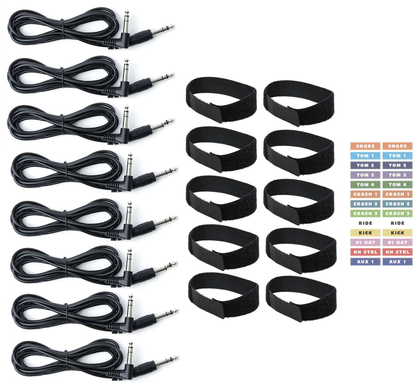 8 Cable Connection Kit for ION iED07M Drum Rocker Pads/Cymbals - Xbox Rock Band