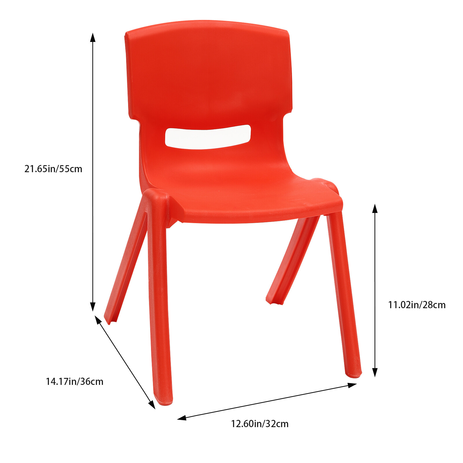 Stackable 6x School Chairs Kids Plastic Stack Chairs Toddler Chair Multicolor US