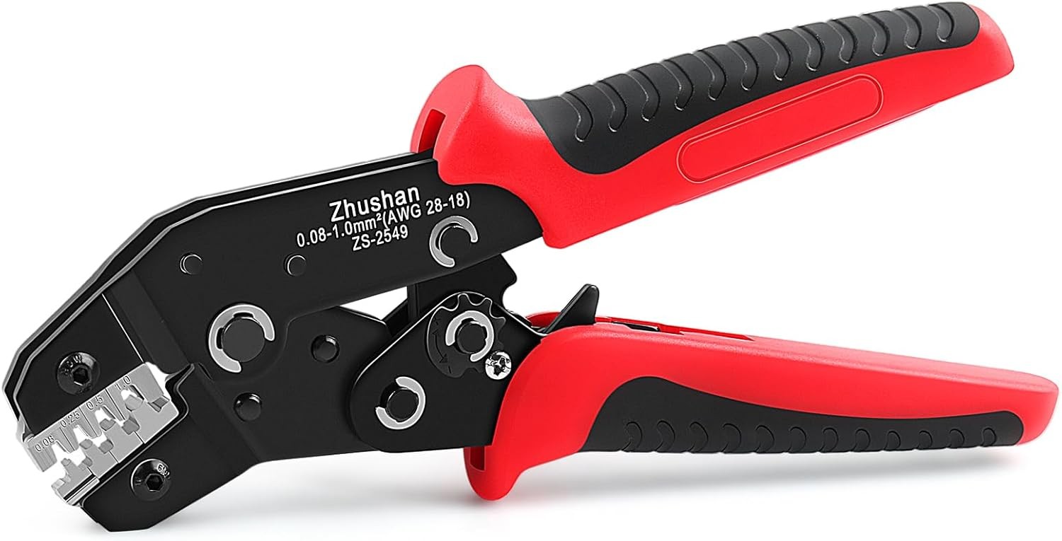 ZS-2549 Precision Ratcheting Crimping Tool for JST, Molex, Dupont Terminals – Fi