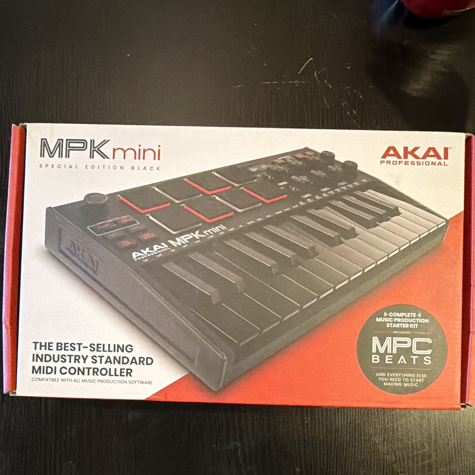 Akai Professional MPK mini 25-Key MIDI Keyboard Controller Black, Pads, Arp