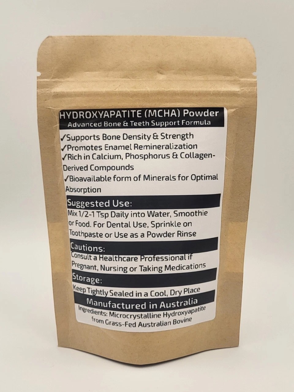 MICROCRYSTALLINE HYDROXYAPATITE TEETH & BONE POWDER | 1oz | PASTURE-RAISED