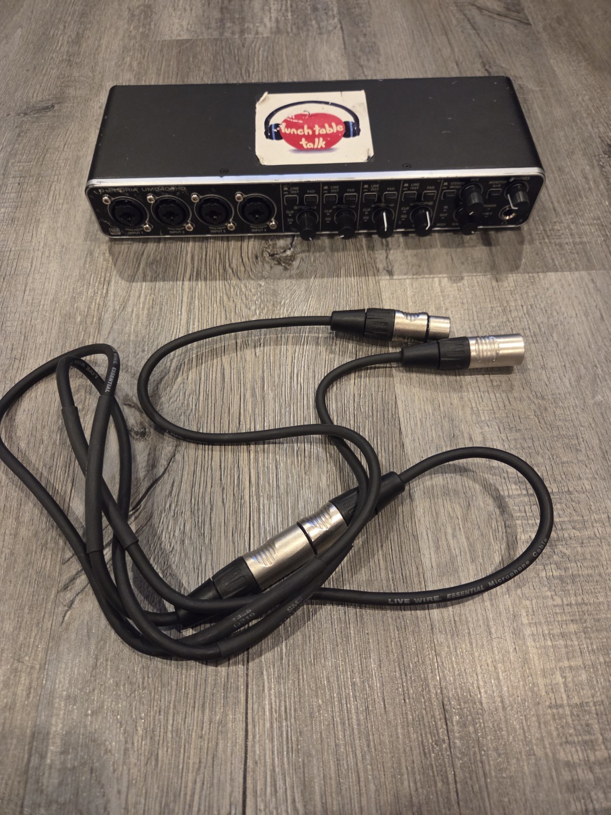 Behringer U-Phoria UMC404HD USB Audio Interface and TWO (2) Cables No Power Cord