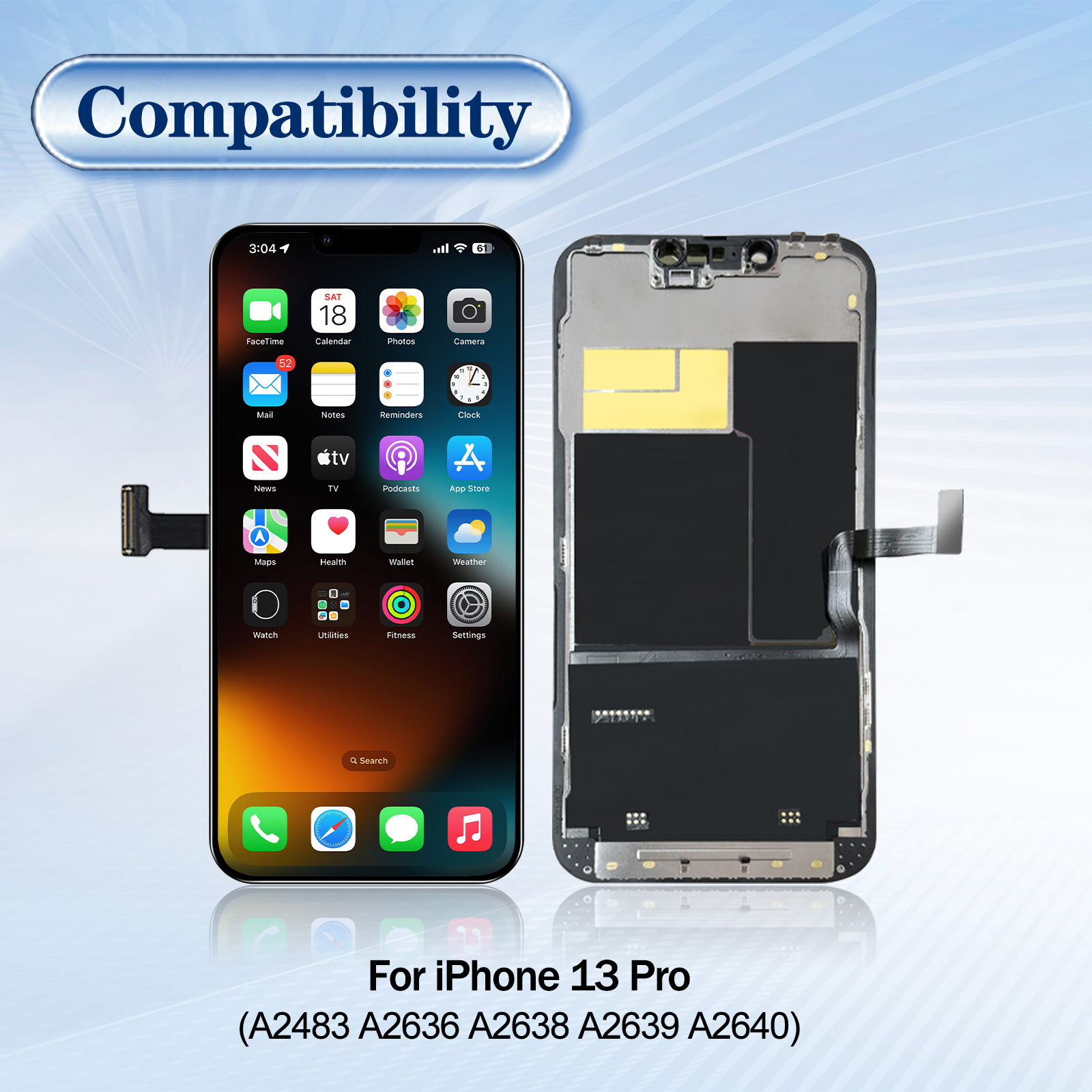 New Incell For iPhone 13 Pro Display Touch Screen Digitizer Replacement Assembly