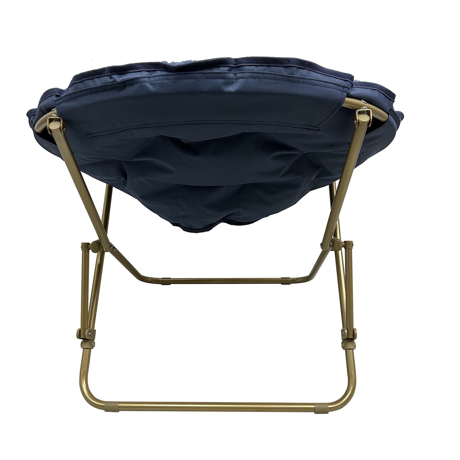 Corduroy Saucer Chair for Kids and Teens with Gold Legs, Washed Indigo