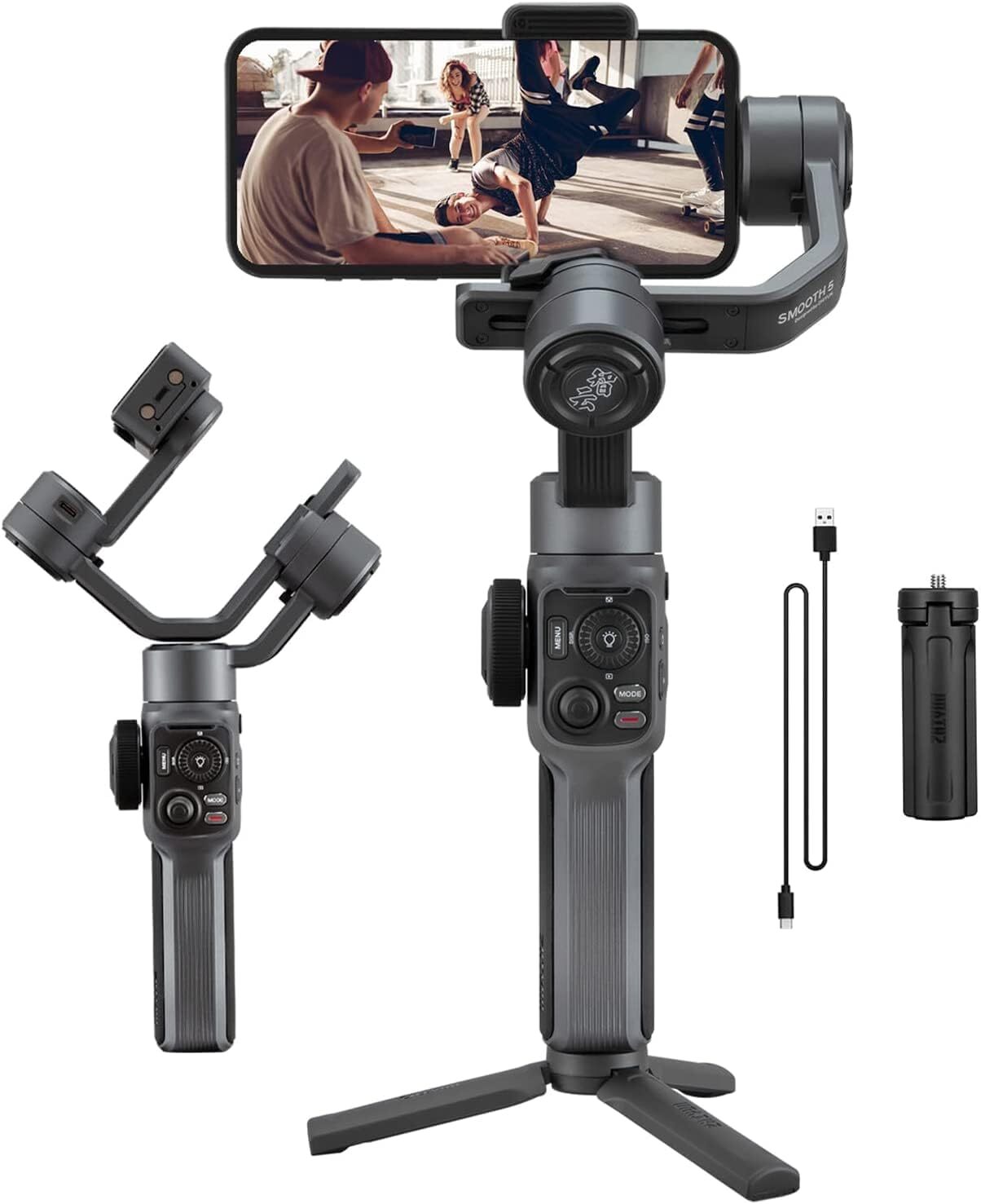 Zhiyun Smooth 5 Smartphone Gimbal Stabilizer for iPhone 14 Pro Max Plus 3-Axis