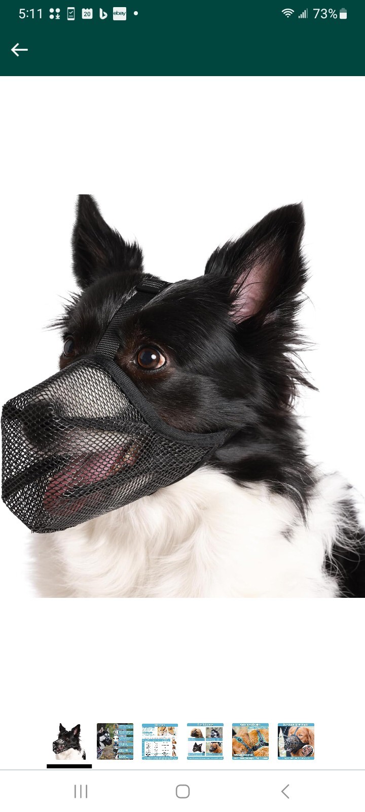 Dog Muzzle, Soft Mesh Dog Muzzles for Small Medium Large Dogs, Breathable Dog...