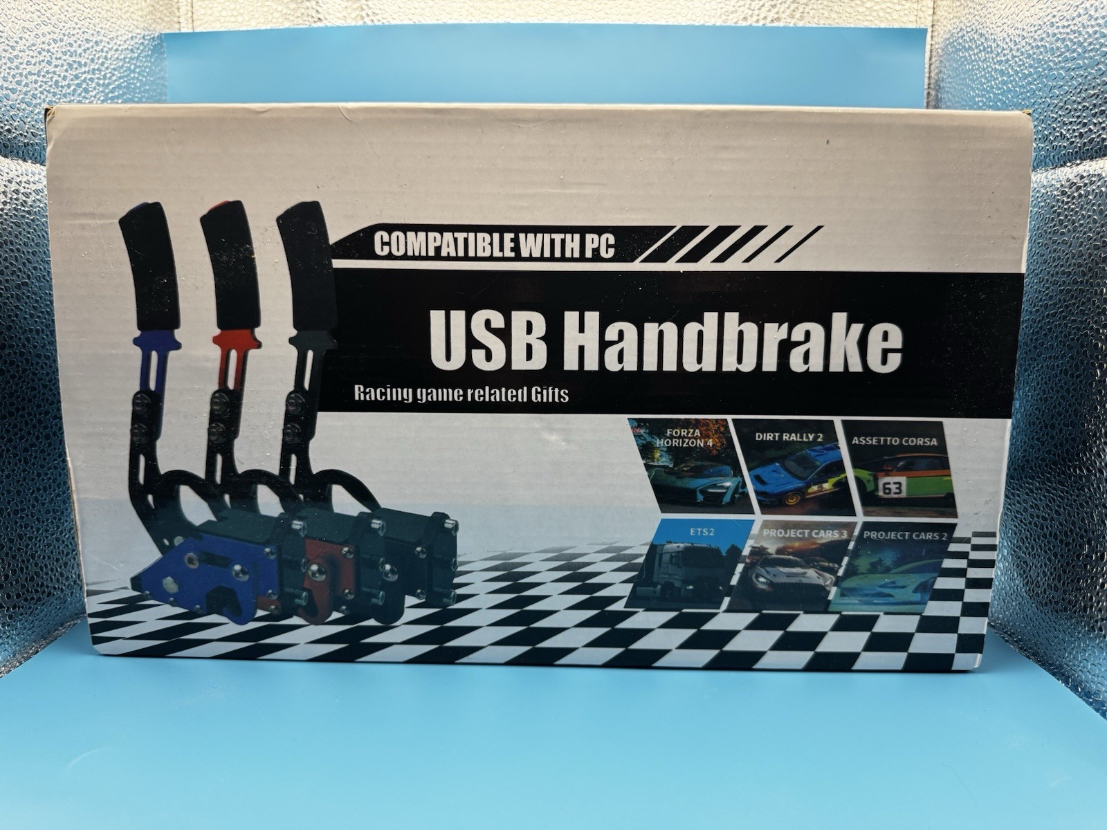 Cnraqr USB Handbrake Racing Simulator Accessory for PC, Black