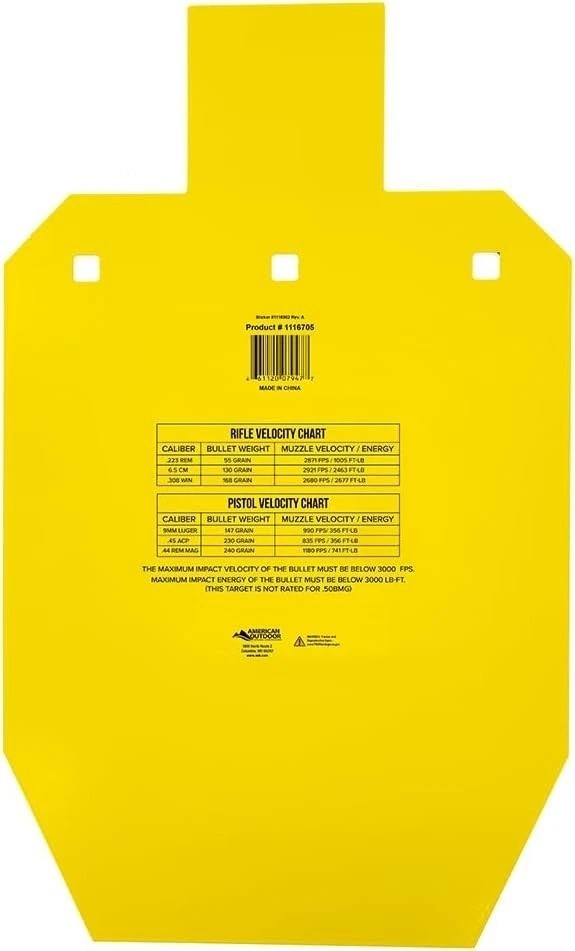 High Caliber Steel Shooting Plate