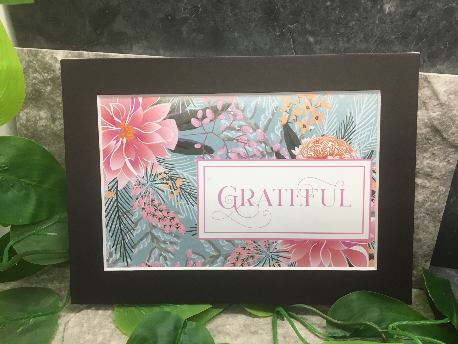 New Handmade 5x7 (Matted 4x6) Inspirational Spiritual Floral Free Ship 555