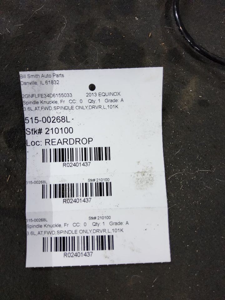 Driver Left Front Spindle/Knuckle Fits 10-17 EQUINOX 2401437