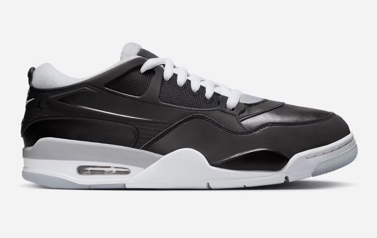Nike Air Jordan 4RM Low Top Men’s CushionedLace-Up Sneakers Black White Grey 6.5