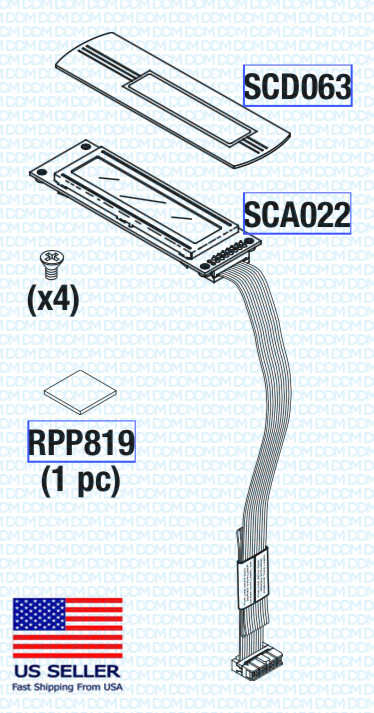 LCD Kit SCK062 for SciCan Statim 2000 - OEM 01-104381S/ 01-109494S