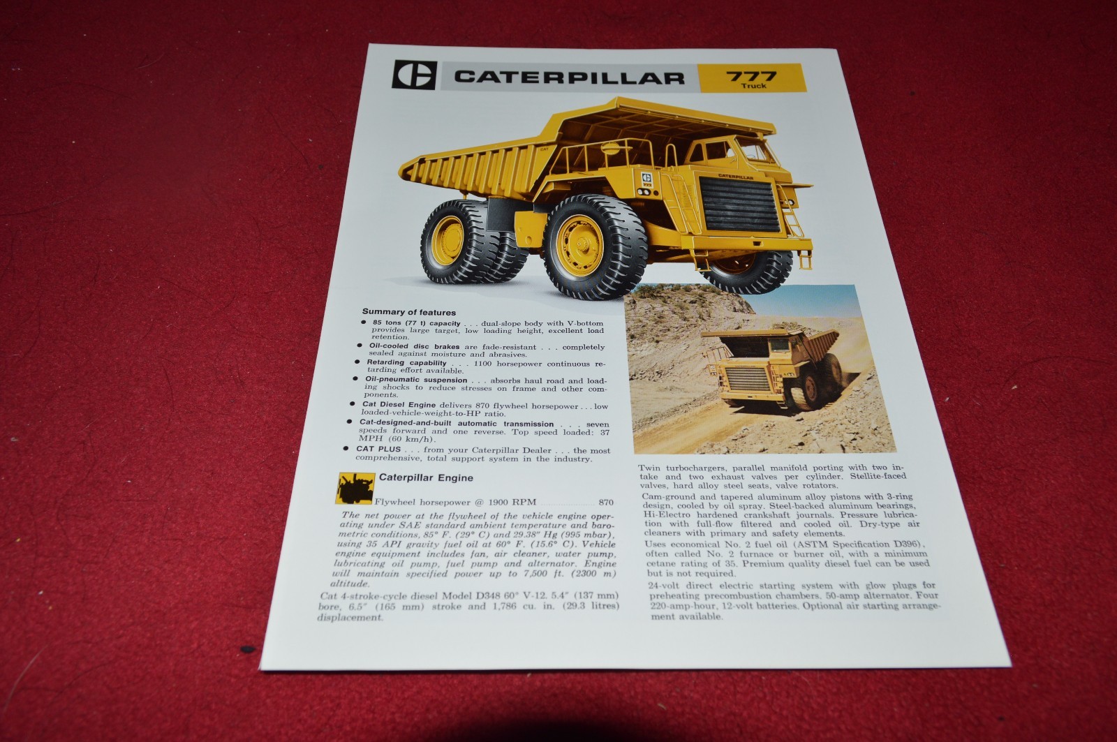 Caterpillar 777 Off Road Rock Truck Dealer's Brochure RPMD
